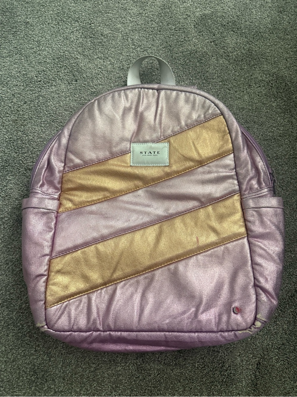 STATE Metallic Purple Pink & Gold Metallic Kane Backpack